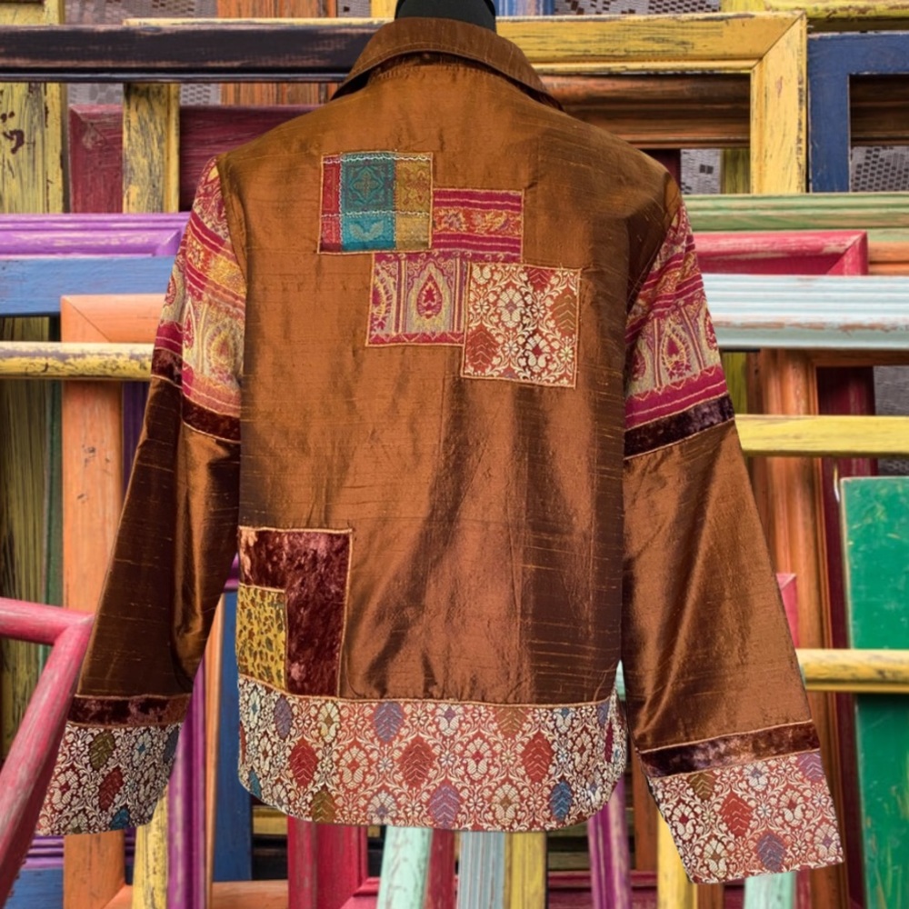 Vintage Patchwork Tapestry Jacket - image 2